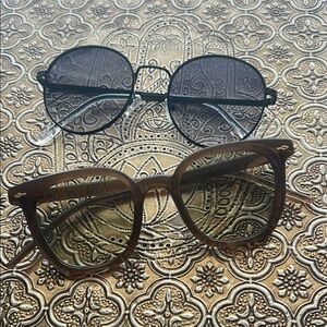 Stylish Black and Brown Sunglasses Set